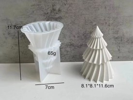 Molde silicona arbolito Navidad rayado 